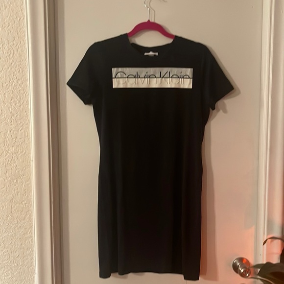 Calvin Klein size M black cotton/spandex casual dress. - Picture 1 of 2
